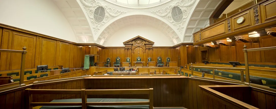 courtroom gavel and legal documents