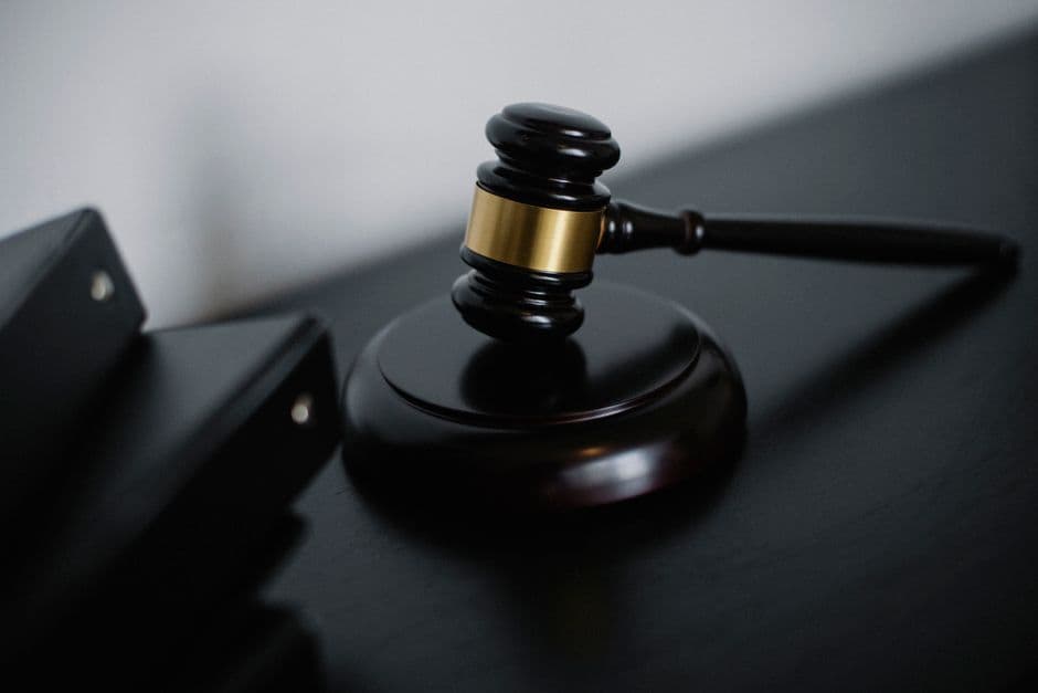 Courtroom gavel representing legal defense strategies