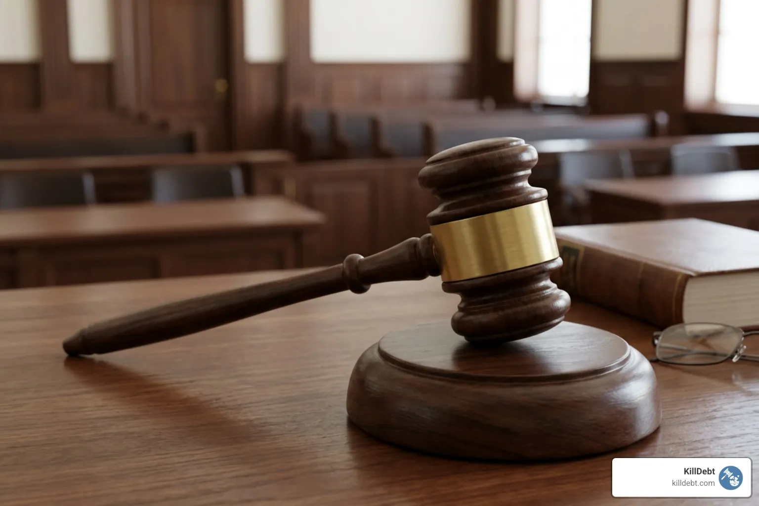 courtroom gavel representing consumer rights and FDCPA violations