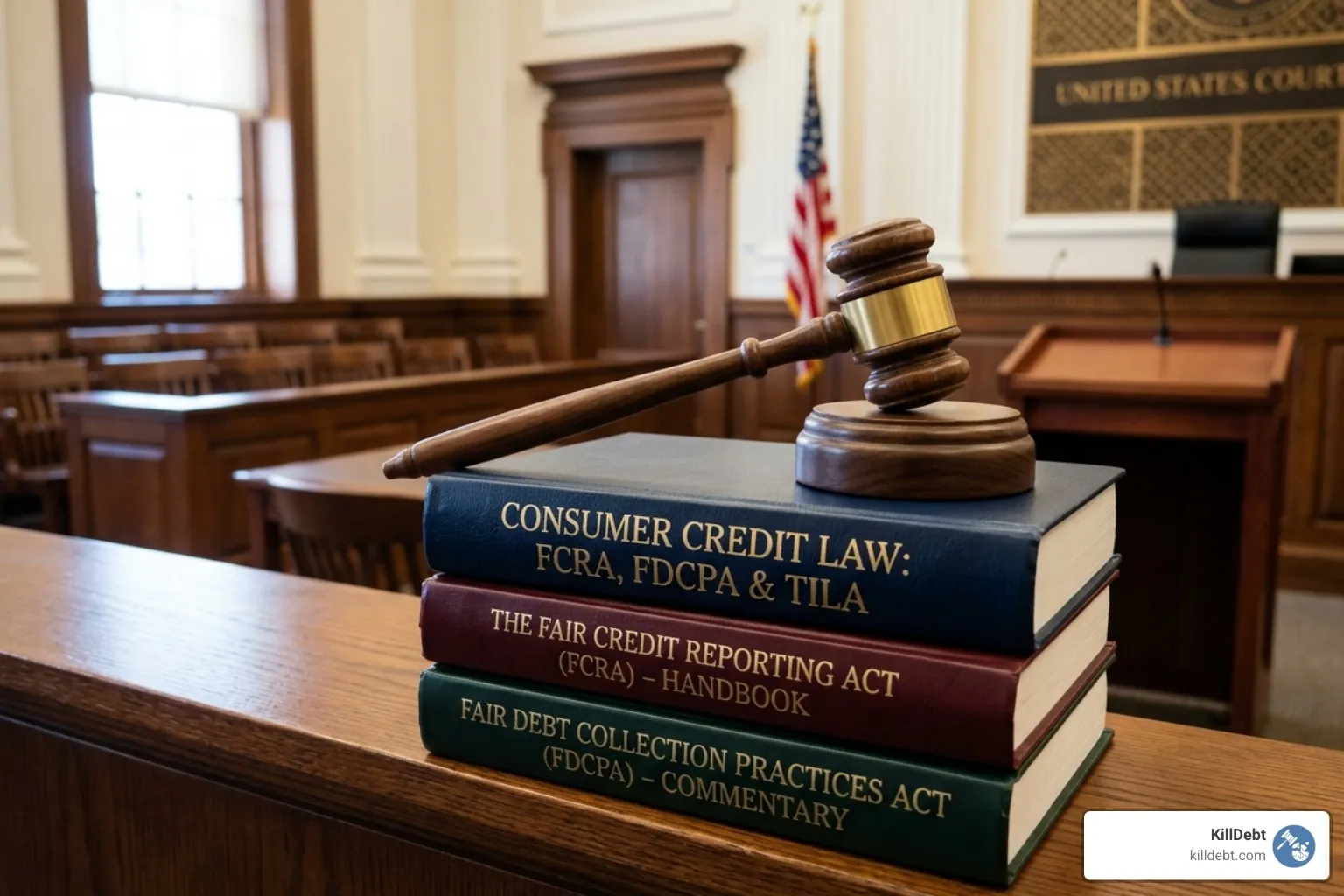 gavel and law books representing consumer credit laws