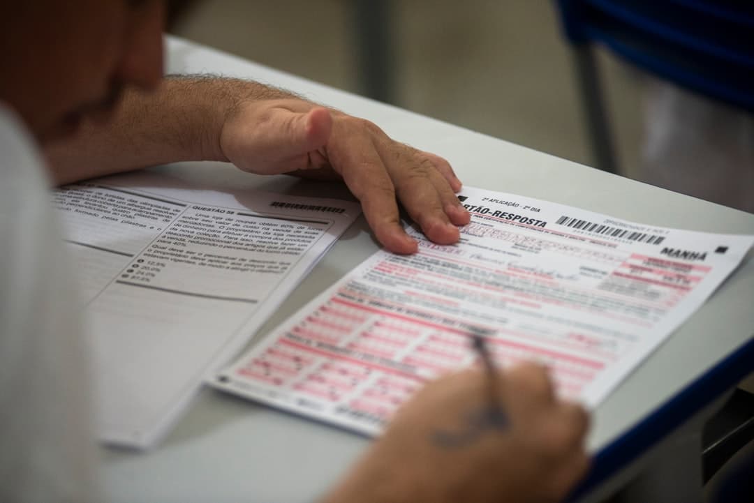 A person reviewing court forms and preparing a response