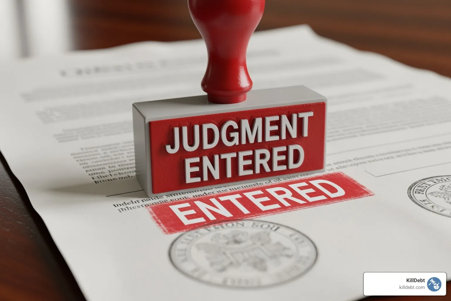 stamp showing "Judgment Entered" representing the consequence of missing deadlines