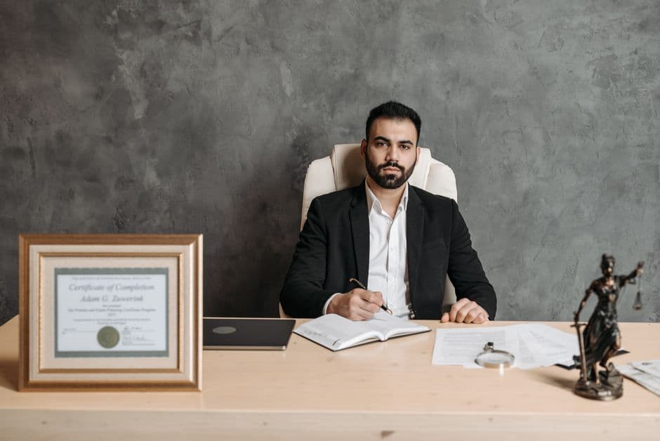 Confident consumer successfully navigating their legal defense