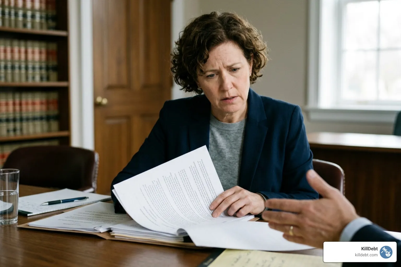 court affidavit being challenged in a debt lawsuit