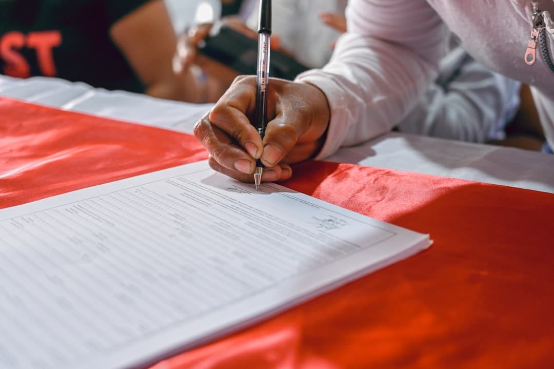 legal document being drafted
