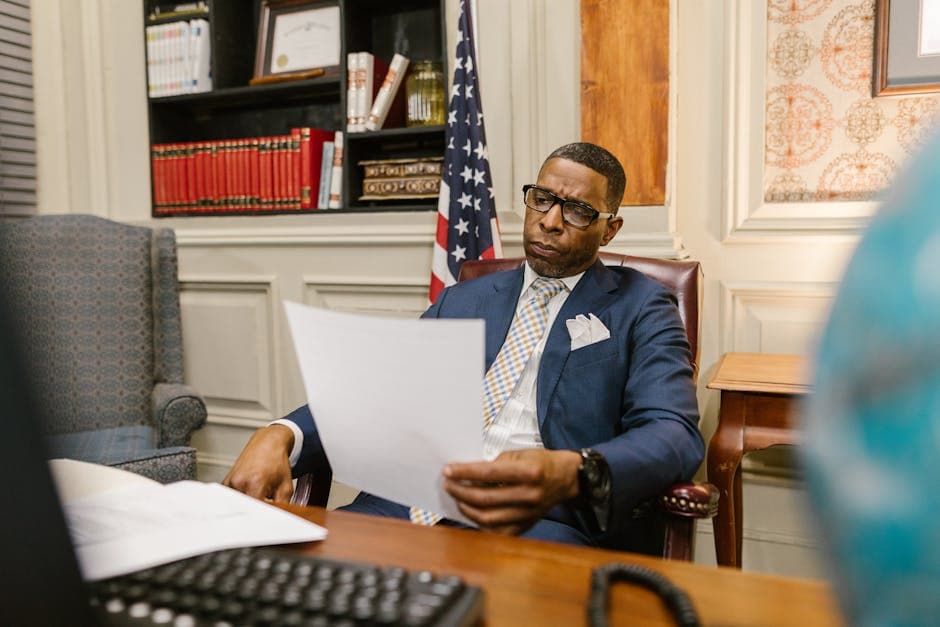 Person reviewing a court summons